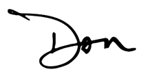Don signature in cursive